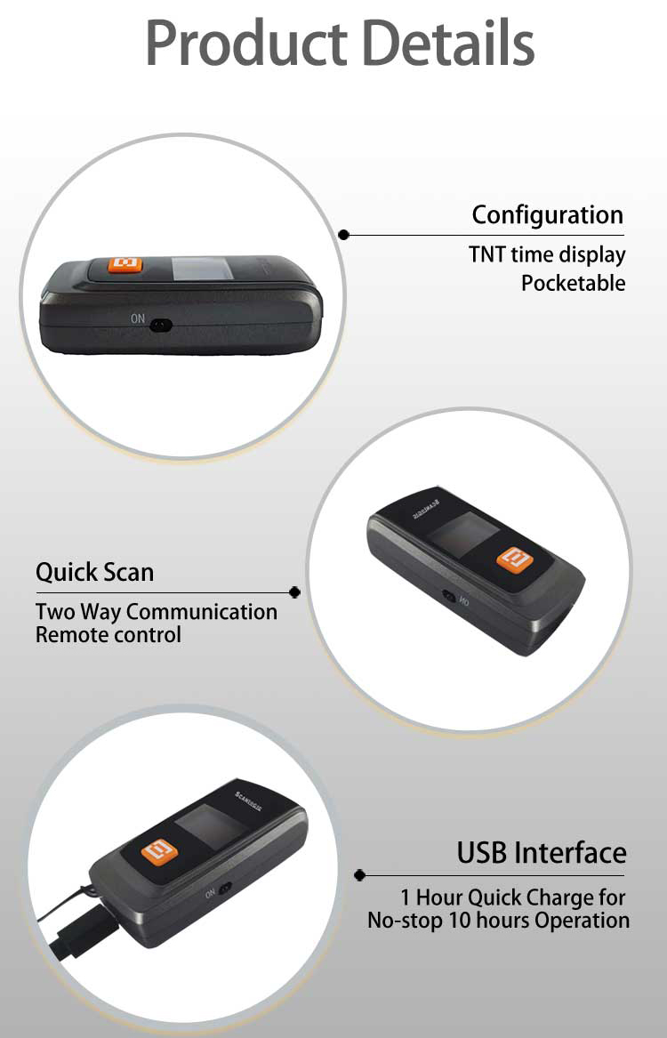 Finger Wearing 2D QR Code Portable Barcode Scanner Easy Application and Fast Scan Barcode Scanner