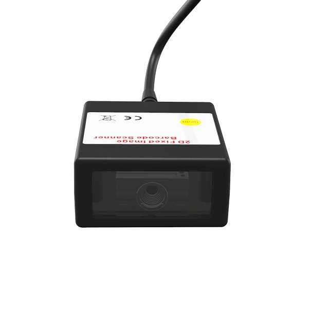 Fixed mount QR code barcode scanner
